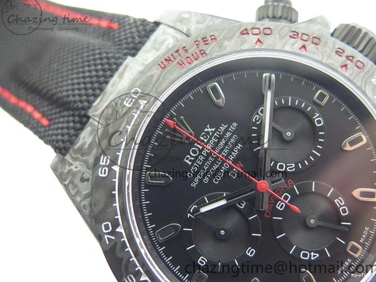 MiroTime 0104 Daytona DIW Carbon Noob 1:1 Best Edition Black Dial on Nylon Strap SA Modern 2611